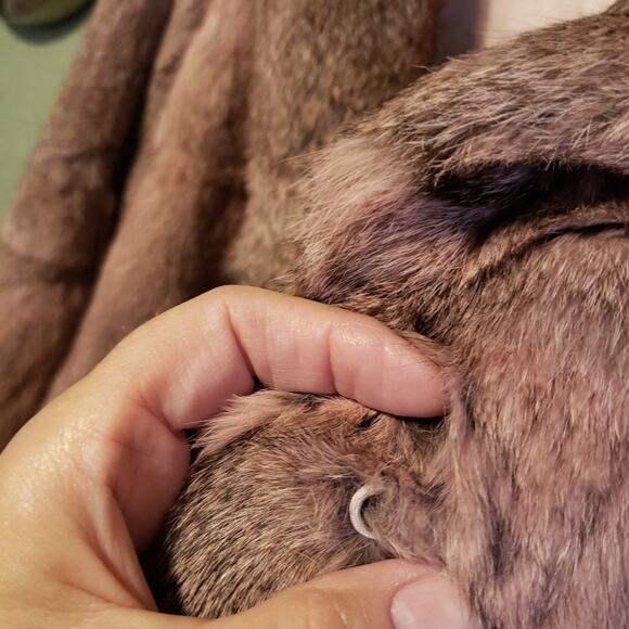 Y.a.r.n.s. vintage real fur cropped jacket coat women's size medium - Picture 9 of 10